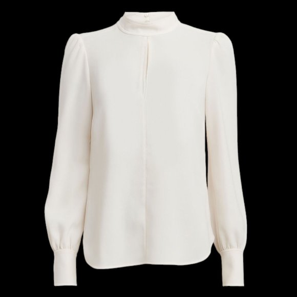 A.L.C. Marina Keyhole Crepe Blouse Size 2 New - Picture 4 of 11